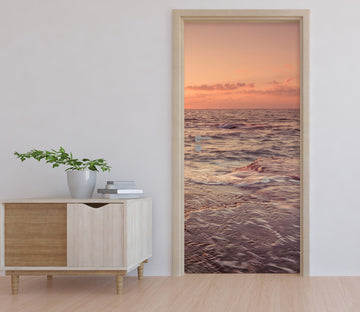 3D Wavess Sunset 106180 Assaf Frank Door Mural