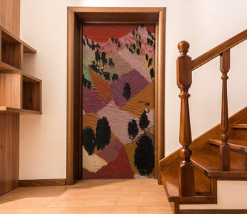 3D Brown Field Trees 10105 Allan P. Friedlander Door Mural