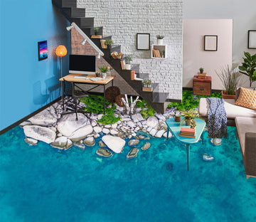 3D Leisurely Sea 110 Floor Mural