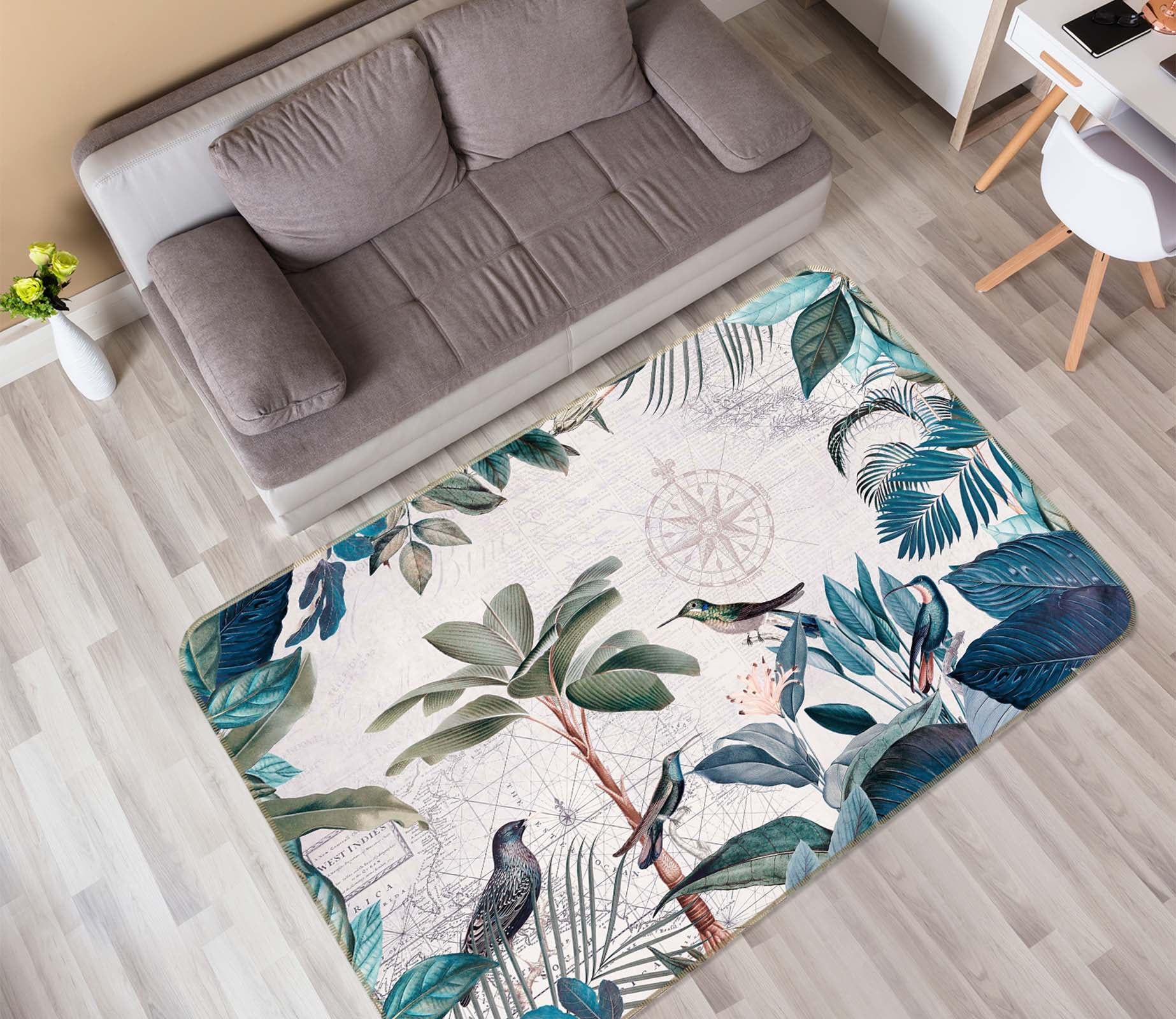 3D Birds Playing 1020 Andrea haase Rug Non Slip Rug Mat