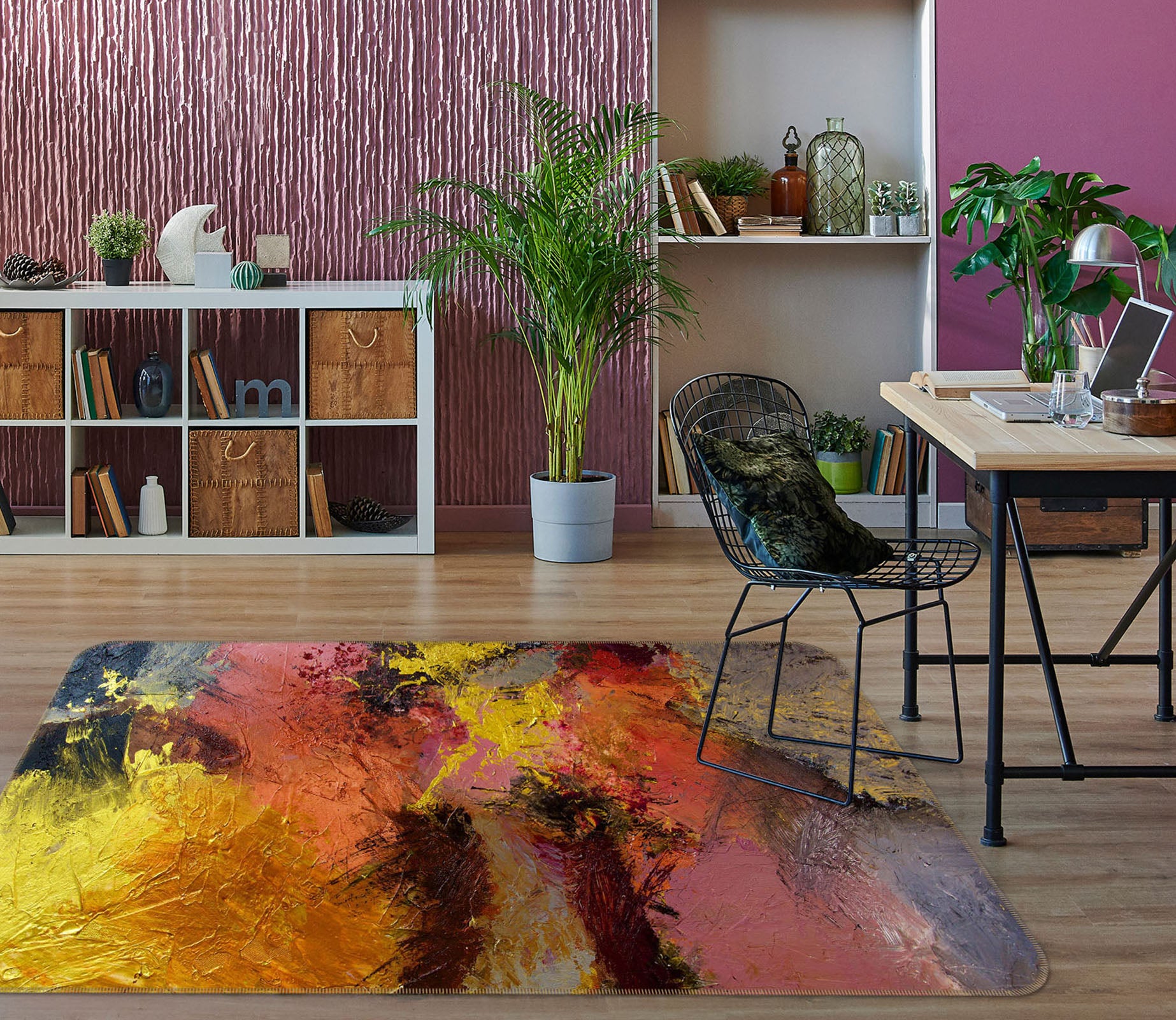 3D Color Sunset 1076 Allan P. Friedlander Rug Non Slip Rug Mat