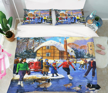 3D Ice Skating 12514 Kevin Walsh Bedding Bed Pillowcases Quilt