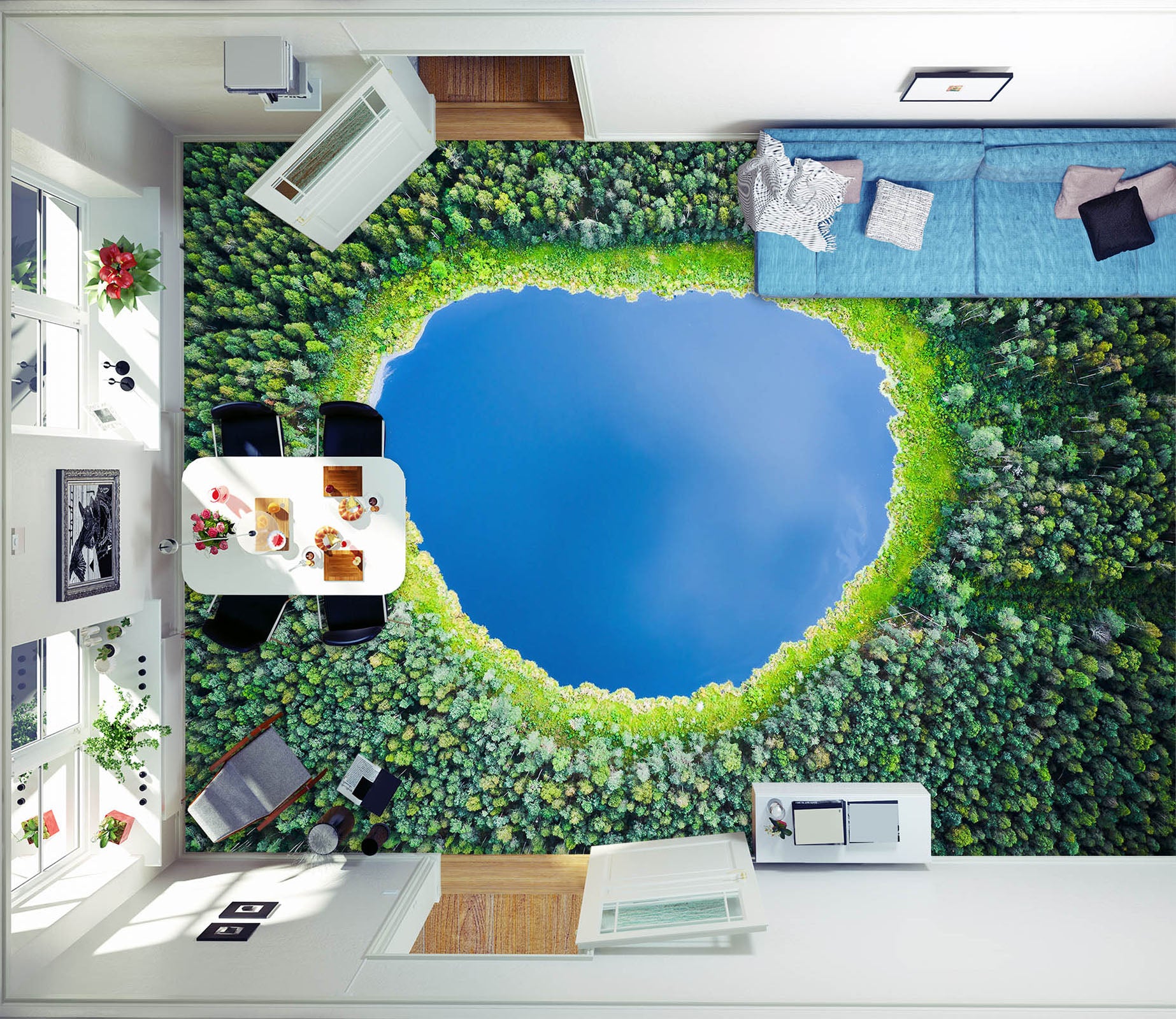 3D Love Sky 269 Floor Mural  Wallpaper Murals Rug & Mat Print Epoxy waterproof bath floor