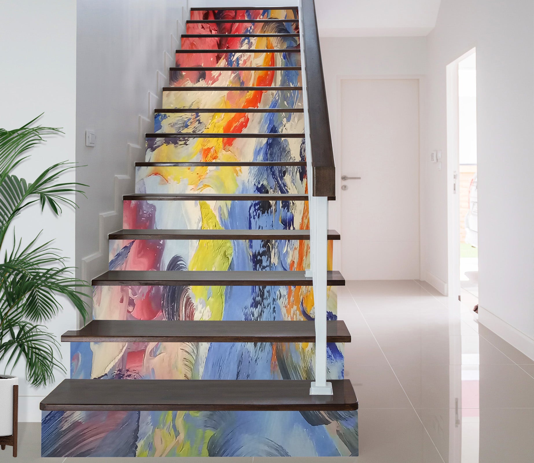 3D Rainbow Irregular Memory 586 Stair Risers