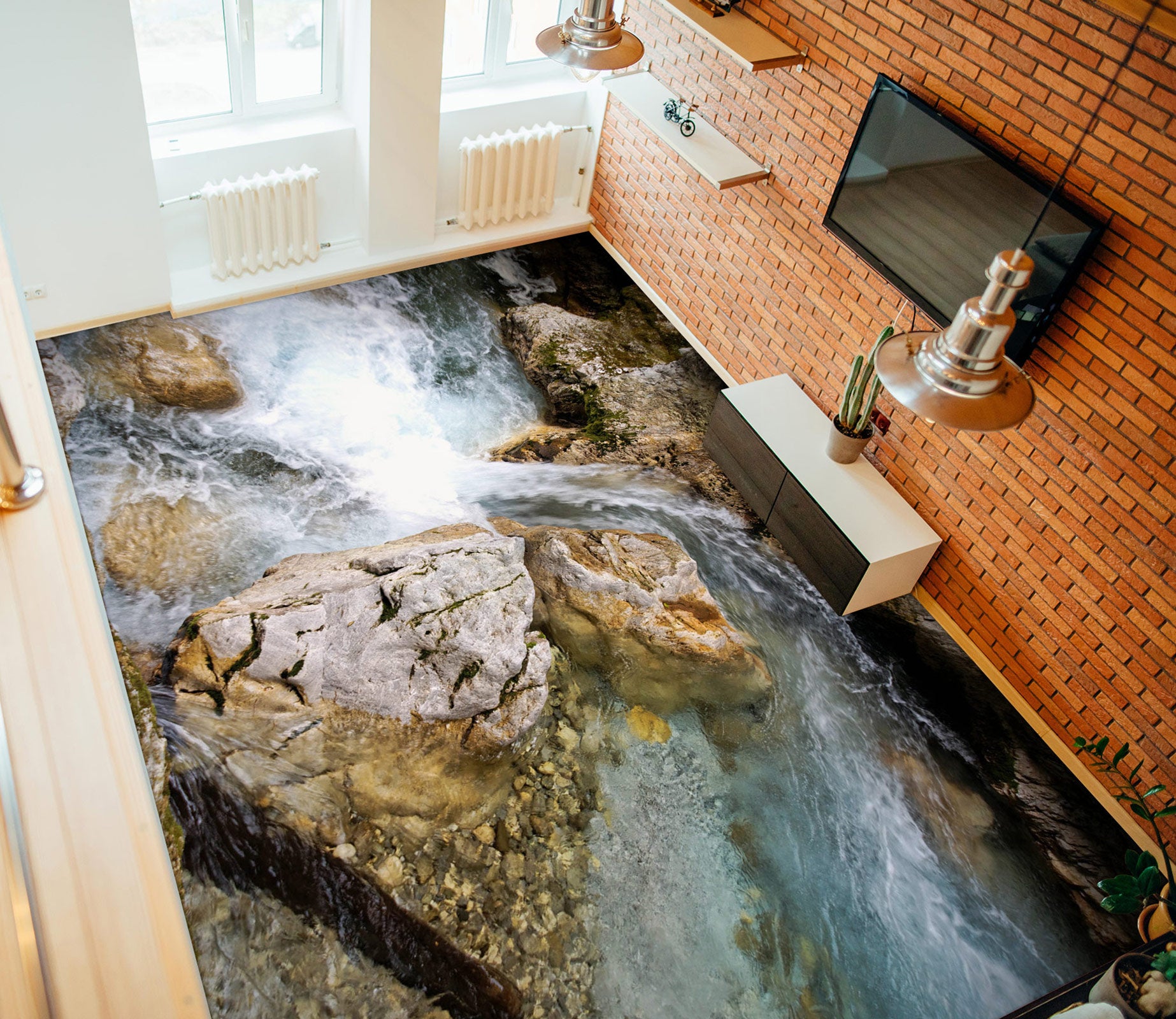 3D Fierce Splash 1009 Floor Mural  Wallpaper Murals Self-Adhesive Removable Print Epoxy