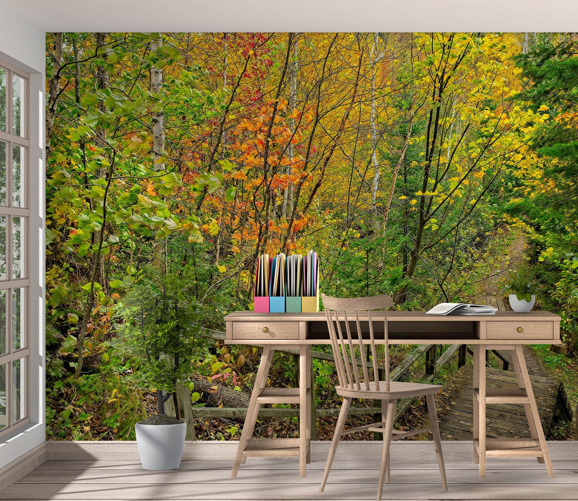 3D Forest Staircase 62077 Kathy Barefield Wall Mural Wall Murals