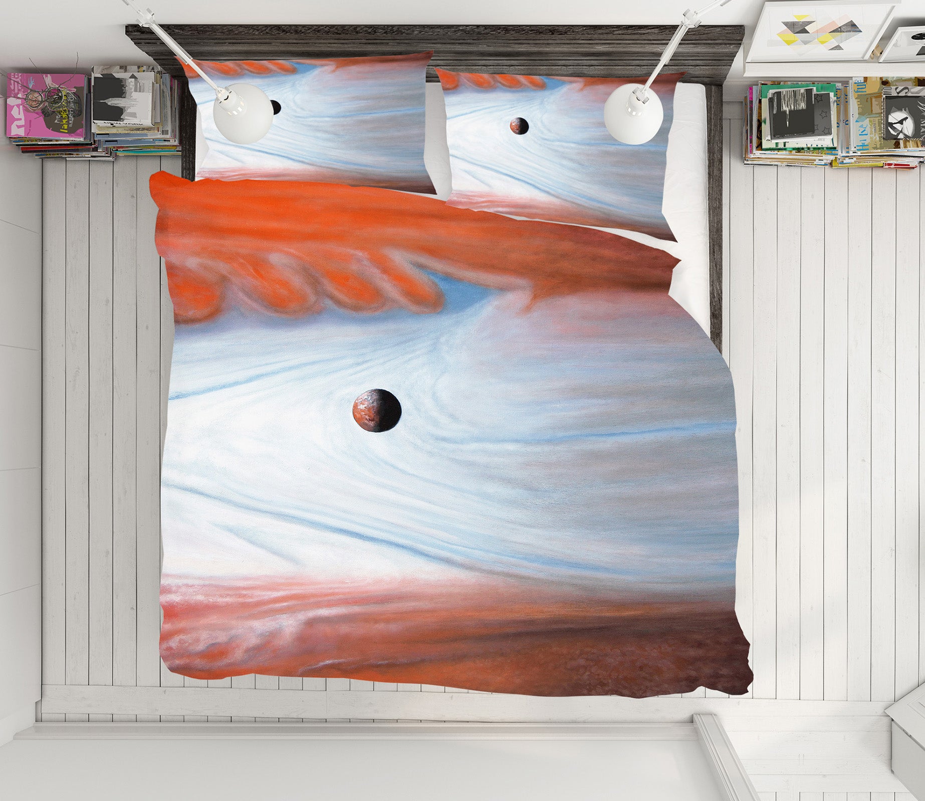 3D White Red Pattern 11050 Matthew Holden Bates Bedding Bed Pillowcases Quilt