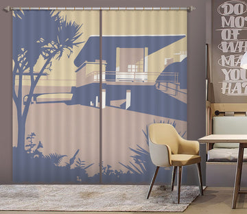 3D Boscombe Pier Beaches 102 Steve Read Curtain Curtains Drapes