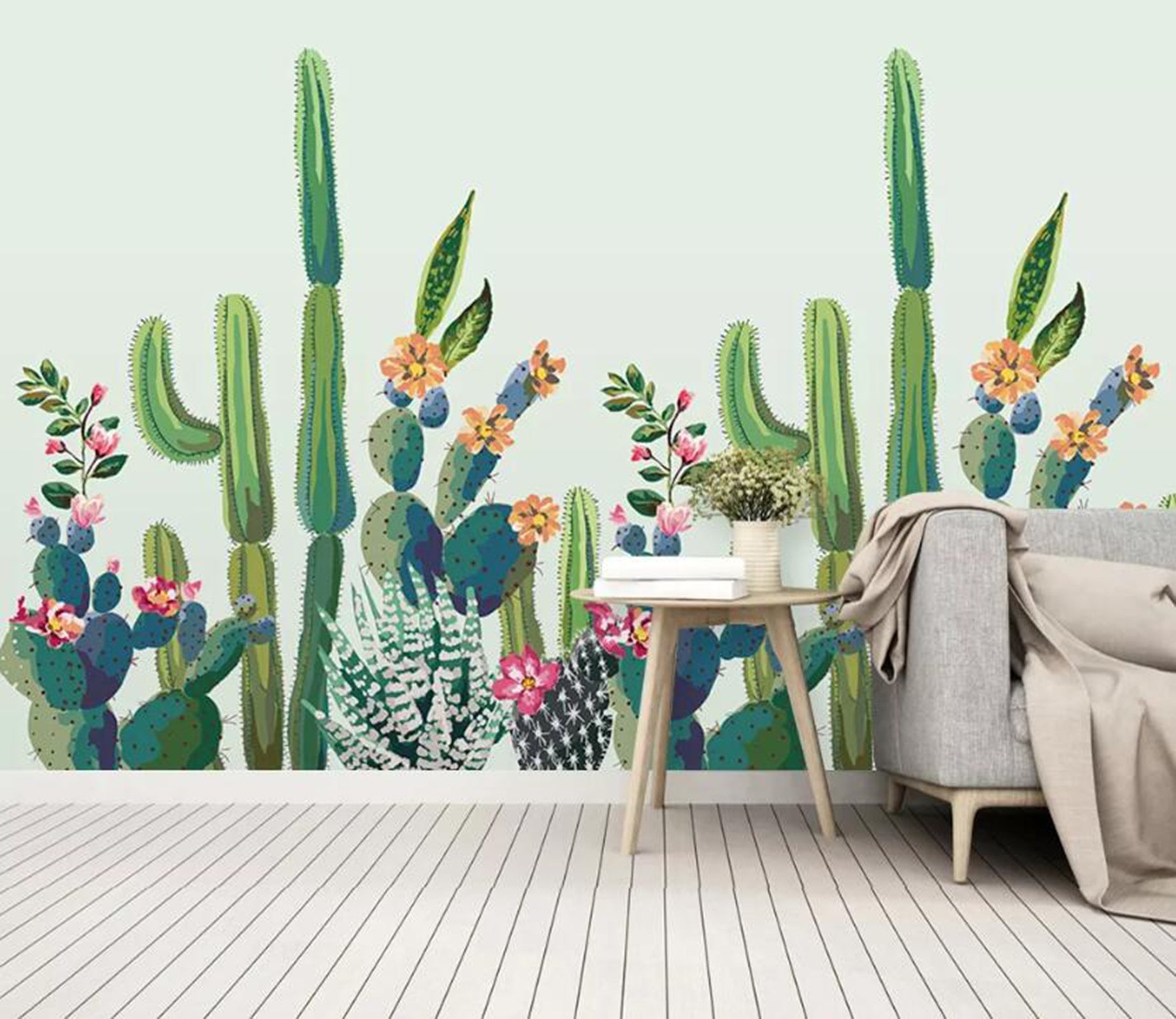 3D Color Plant WC81 Wall Murals Wallpaper AJ Wallpaper 2 