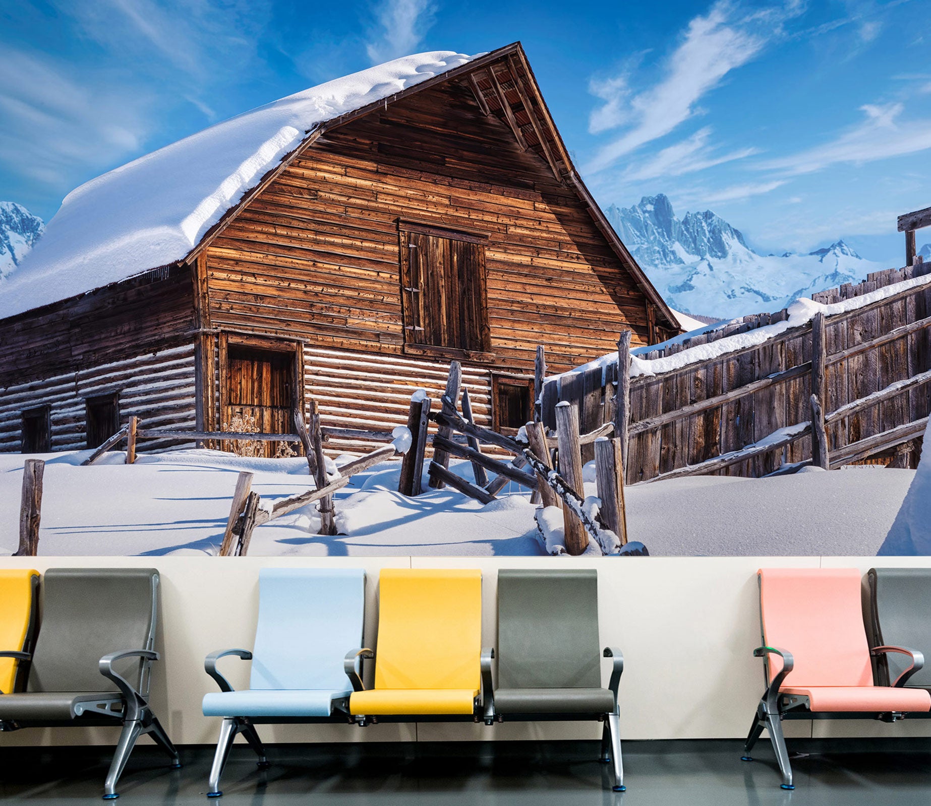 3D Winter Snow House 5256 Beth Sheridan Wall Mural Wall Murals