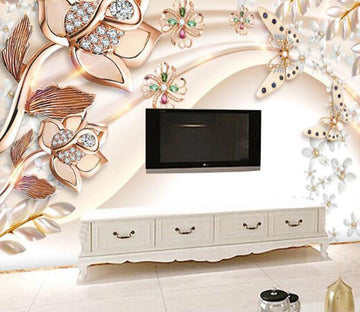 3D Diamond Flower WC99 Wall Murals Wallpaper AJ Wallpaper 2 
