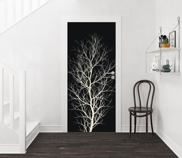 3D Black White Dead Tree 10153 Boris Draschoff Door Mural
