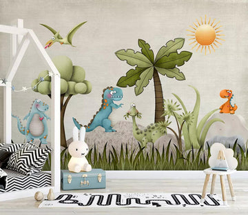 3D Sun Dinosaur Tree WC705 Wall Murals