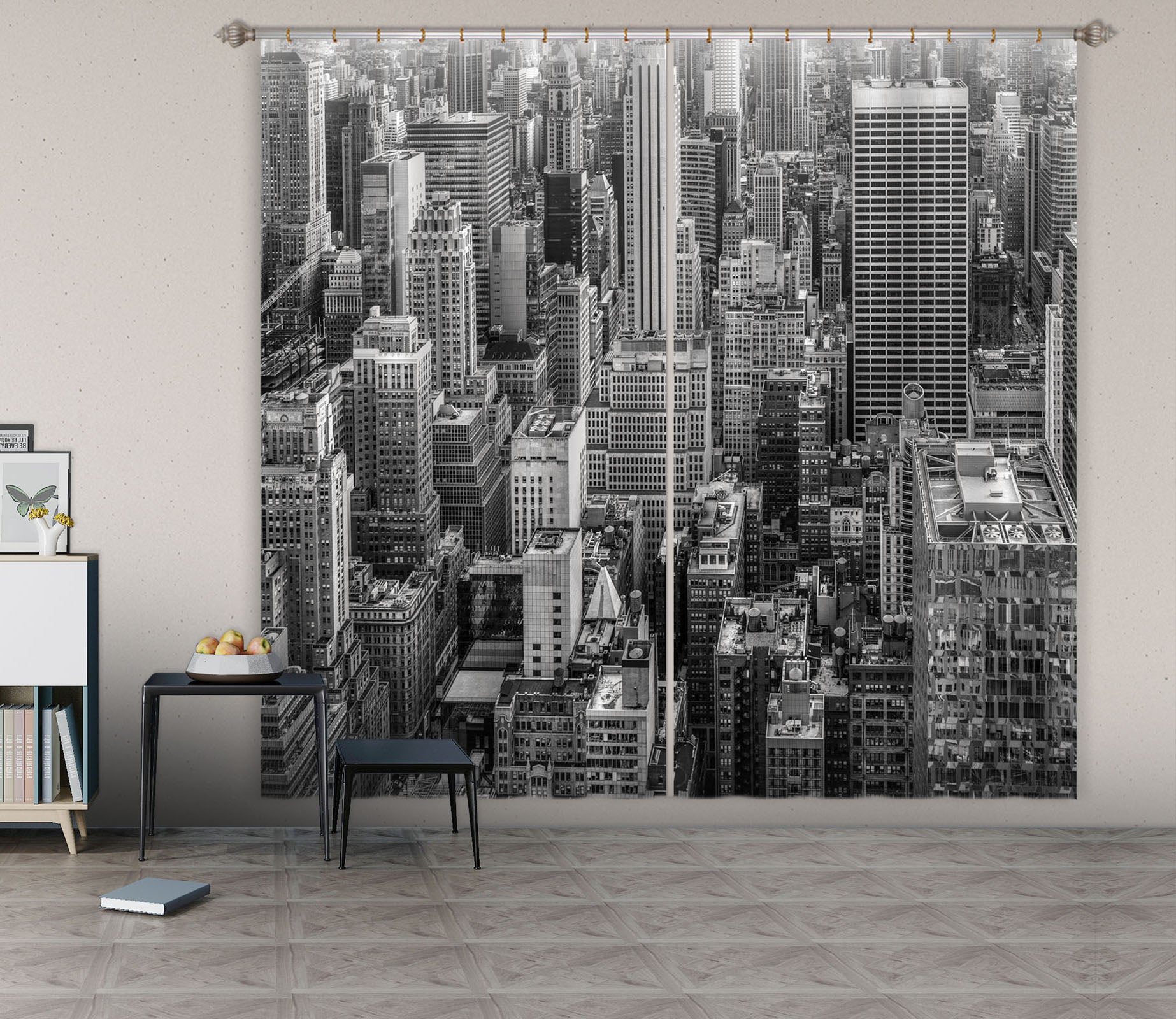 3D Grey Building 142 Marco Carmassi Curtain Curtains Drapes