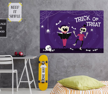 3D Cartoon Vampire 012 Halloween Wall Stickers Wallpaper AJ Wallpaper 2 