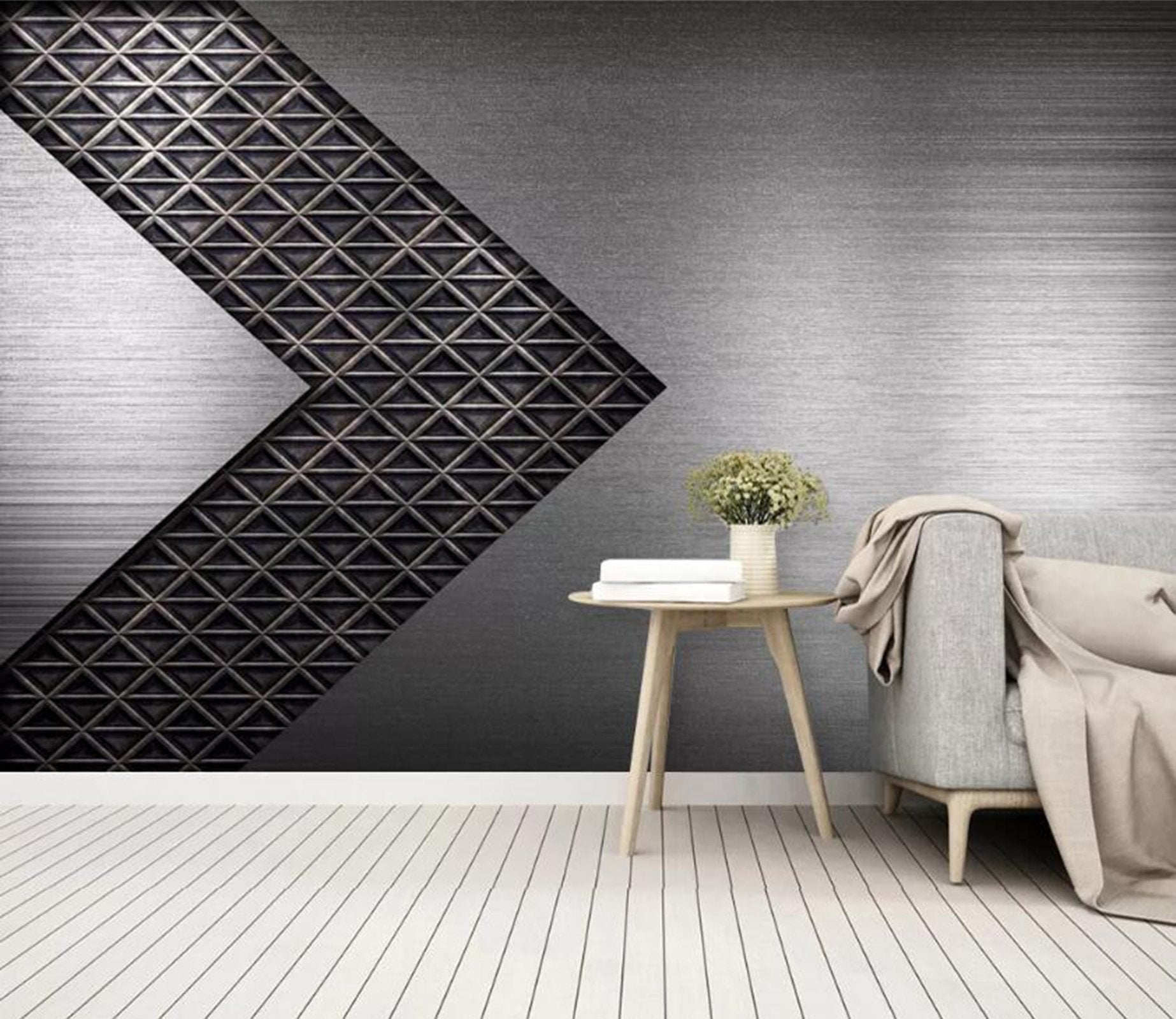 3D Black Geometry WC73 Wall Murals Wallpaper AJ Wallpaper 2 