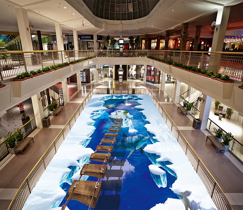 3D Ocean Stone Bridge 167 Floor Mural  Self-Adhesive Sticker Bathroom Non-slip Waterproof Flooring Murals