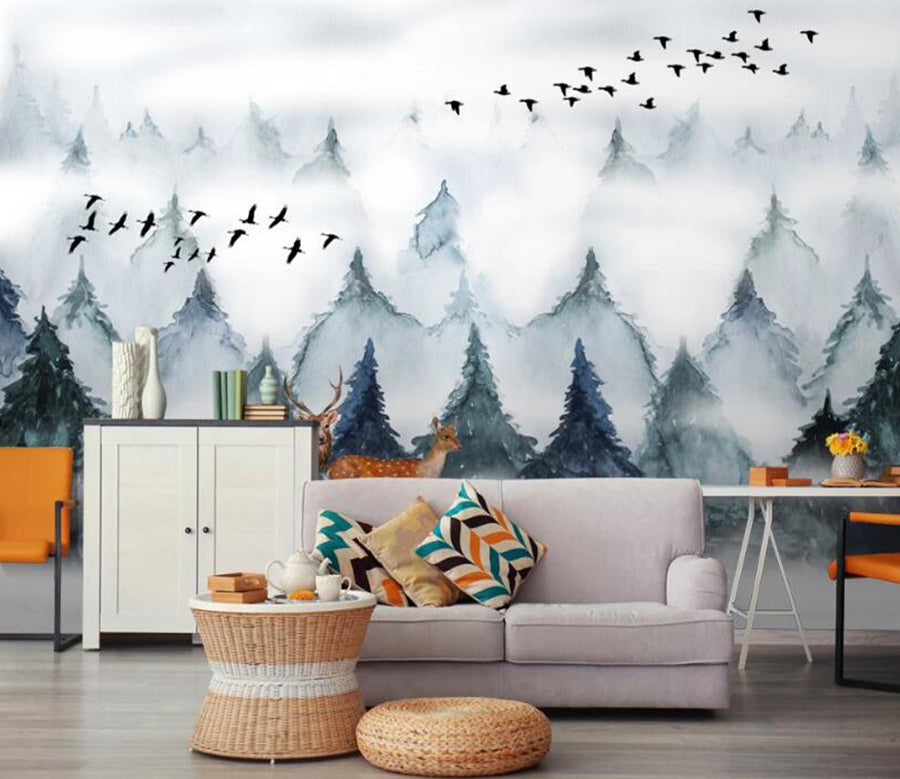 3D Tree Arrangement 653 Wall Murals