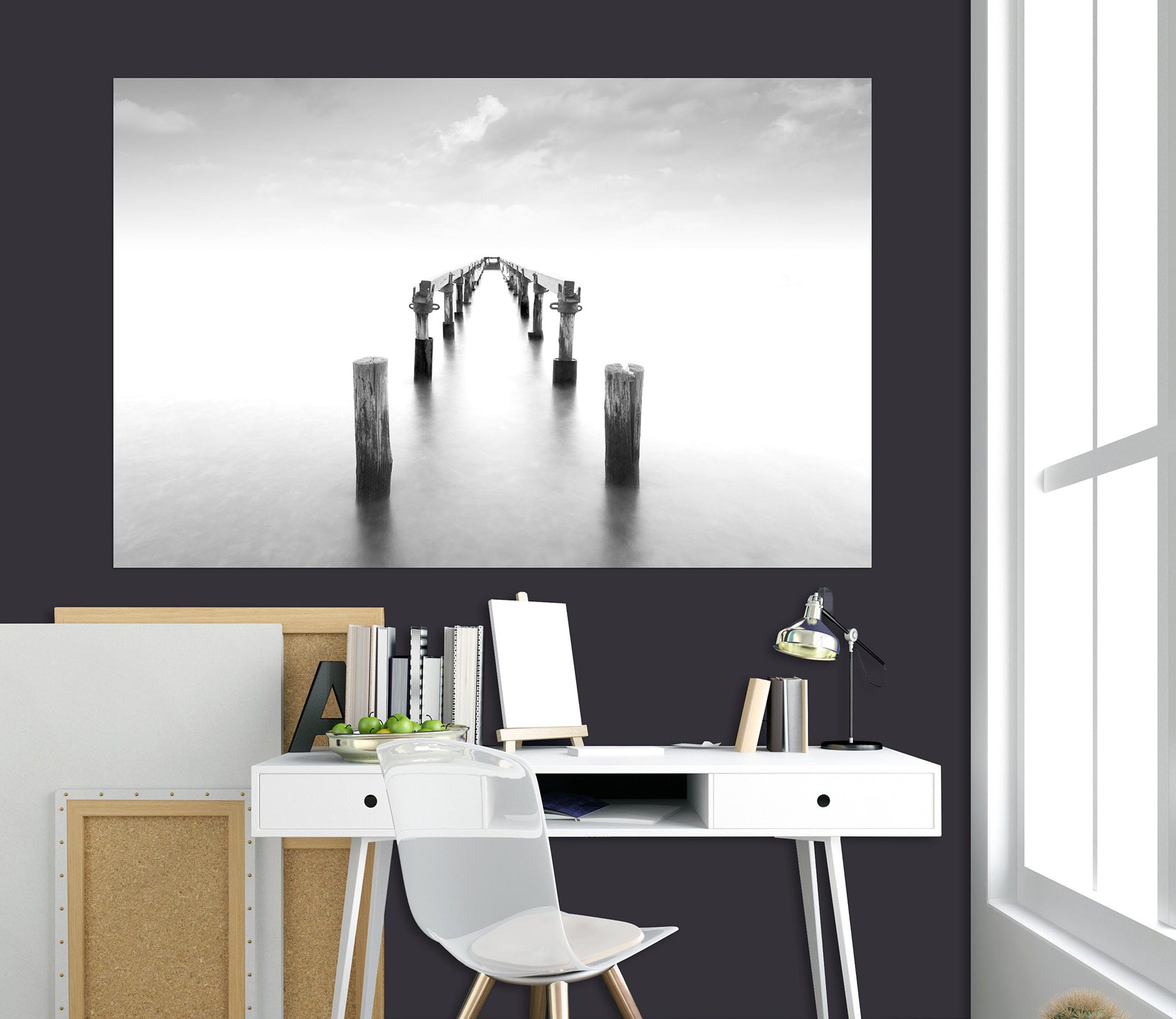 3D Broken Bridge 133 Marco Carmassi Wall Sticker