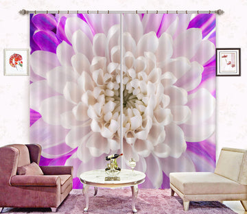 3D White Petals 223 Assaf Frank Curtain Curtains Drapes