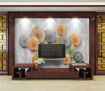 3D Colored Circle WC99 Wall Murals Wallpaper AJ Wallpaper 2 