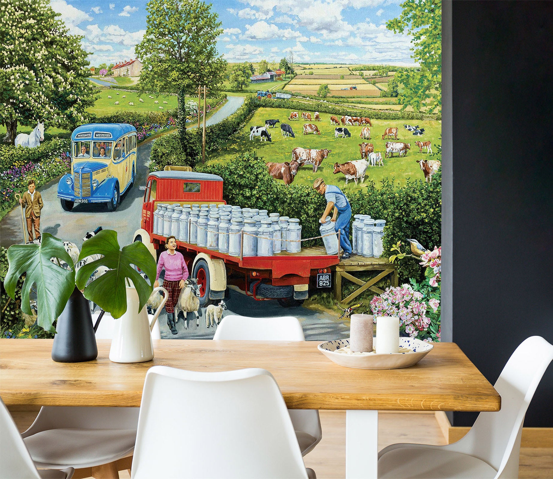 3D The Country Bus 1058 Trevor Mitchell Wall Mural Wall Murals