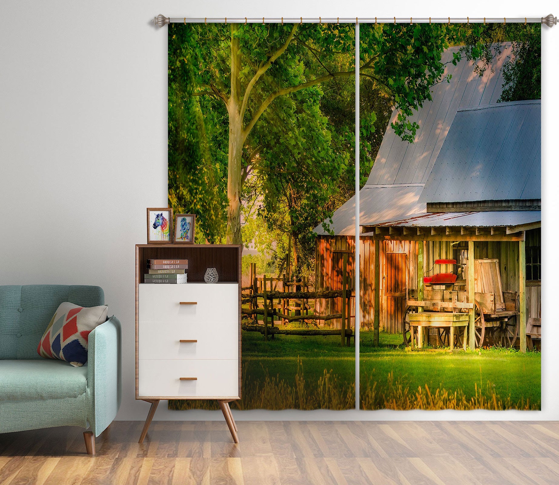 3D Lawn House 5341 Beth Sheridan Curtain Curtains Drapes