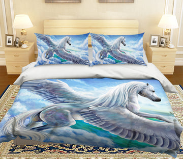 3D Cloud Pegasus 094 Bed Pillowcases Quilt