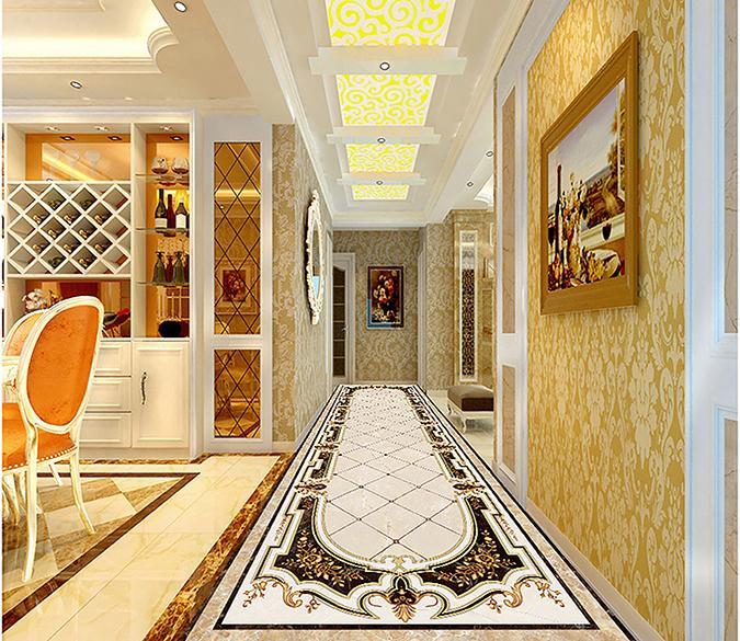 3D Black Lace WG194 Floor Mural Wallpaper AJ Wallpaper 2 