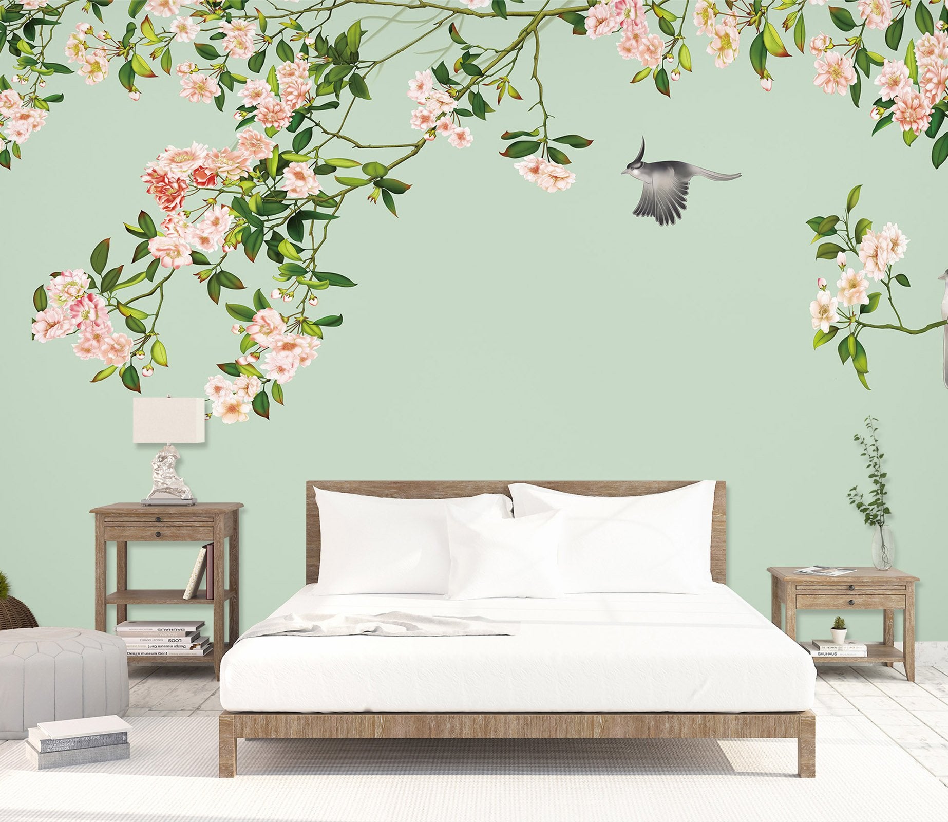 3D Bird And Flower 1756 Wall Murals Wallpaper AJ Wallpaper 2 