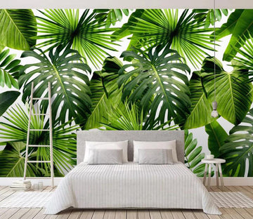 3D Green Broad Leaf 587 Wall Murals