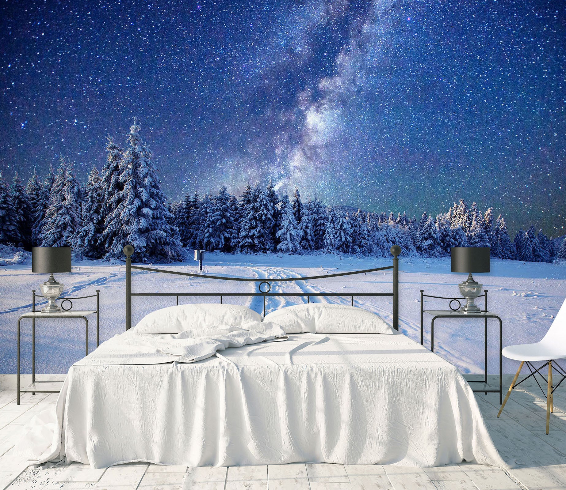 3D Snow Forest 1746 Wall Murals