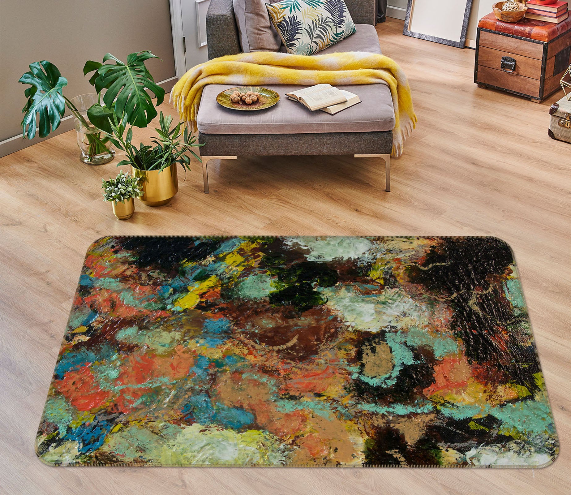 3D Abstract Art 1003 Allan P. Friedlander Rug Non Slip Rug Mat