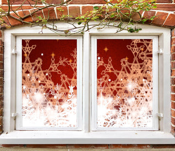3D Snowflake 30072 Christmas Window Film Print Sticker Cling Stained Glass Xmas