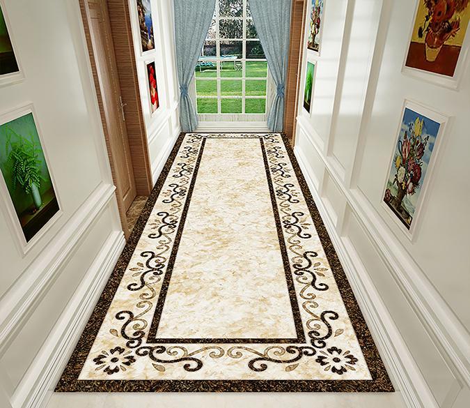 3D Black Pattern WG093 Floor Mural Wallpaper AJ Wallpaper 2 