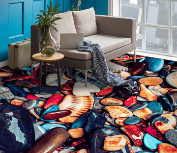 3D Rich Colored Stones 892 Floor Mural  Wallpaper Murals Rug & Mat Print Epoxy waterproof bath floor