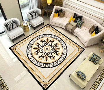 3D Black Round WG632 Floor Mural Wallpaper AJ Wallpaper 2 