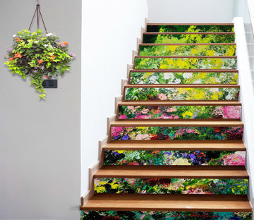 3D Sunlight Grass Flower Bush 9019 Allan P. Friedlander Stair Risers