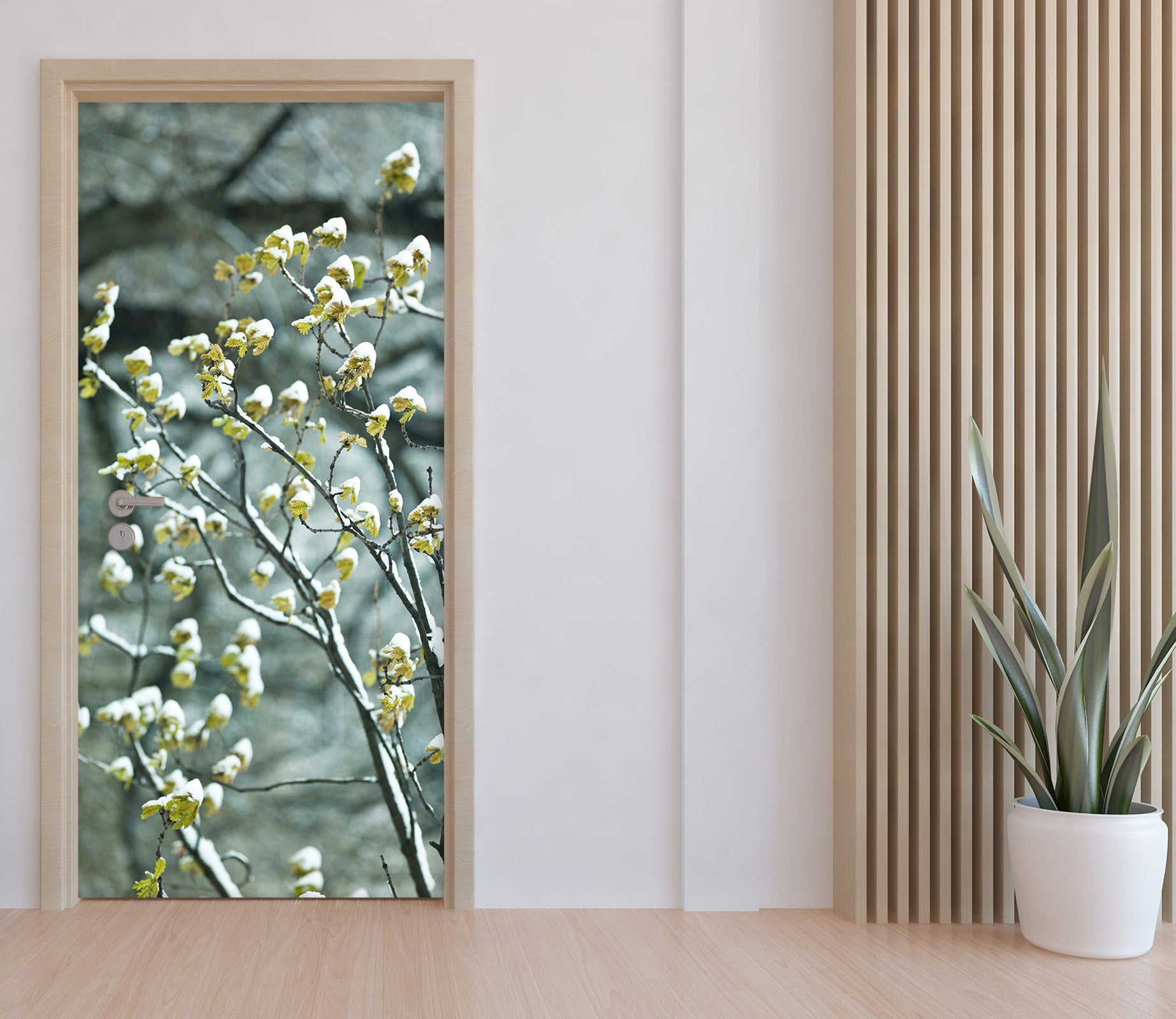 3D Flower Branch 106214 Assaf Frank Door Mural