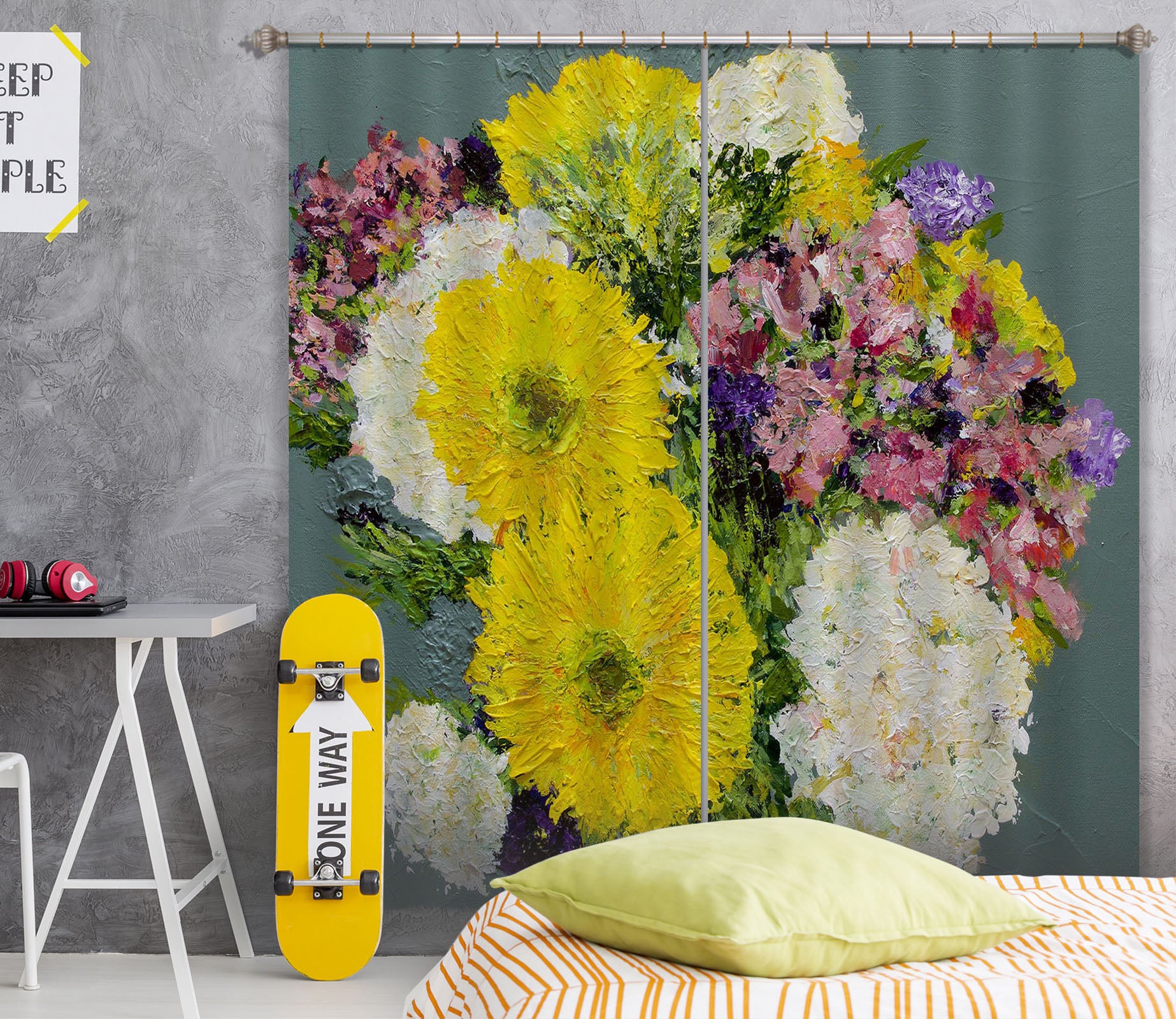 3D Bouquet 209 Allan P. Friedlander Curtain Curtains Drapes