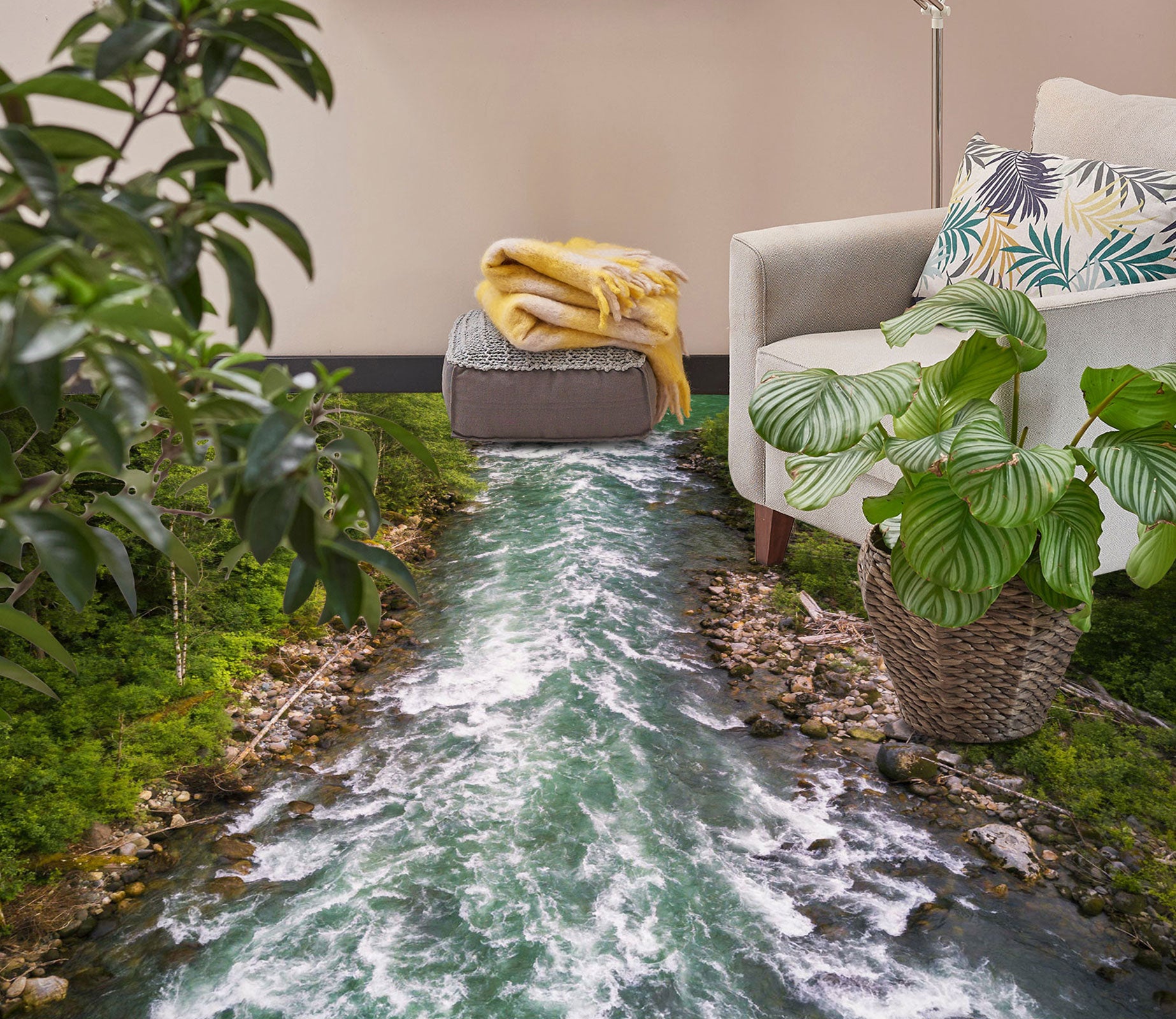 3D Cool And Fierce River 1035 Floor Mural  Wallpaper Murals Self-Adhesive Removable Print Epoxy