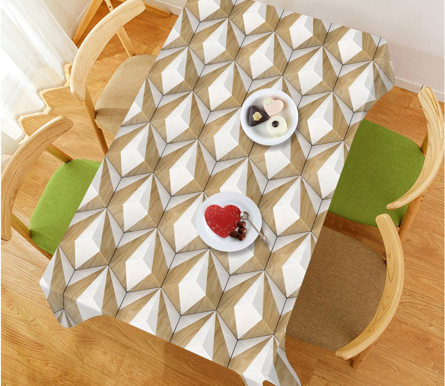 3D Stereoscopic Triangle 77 Tablecloths Wallpaper AJ Wallpaper 