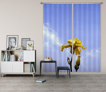 3D Yellow Flower 11034 Matthew Holden Bates Curtain Curtains Drapes
