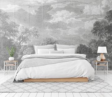 3D Grey Forest 1522 Wall Murals