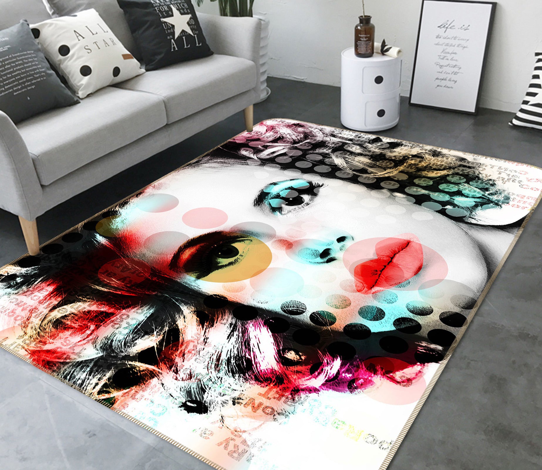 3D Foreign Star 1041 Non Slip Rug Mat