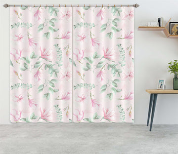 3D Pink Lily 215 Uta Naumann Curtain Curtains Drapes