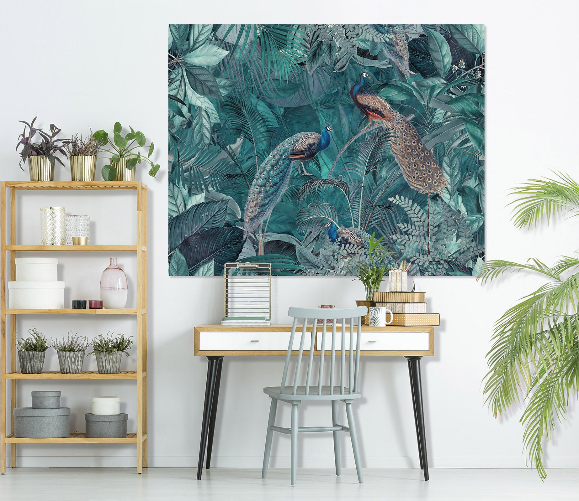 3D Forest Peacock 109 Andrea haase Wall Sticker