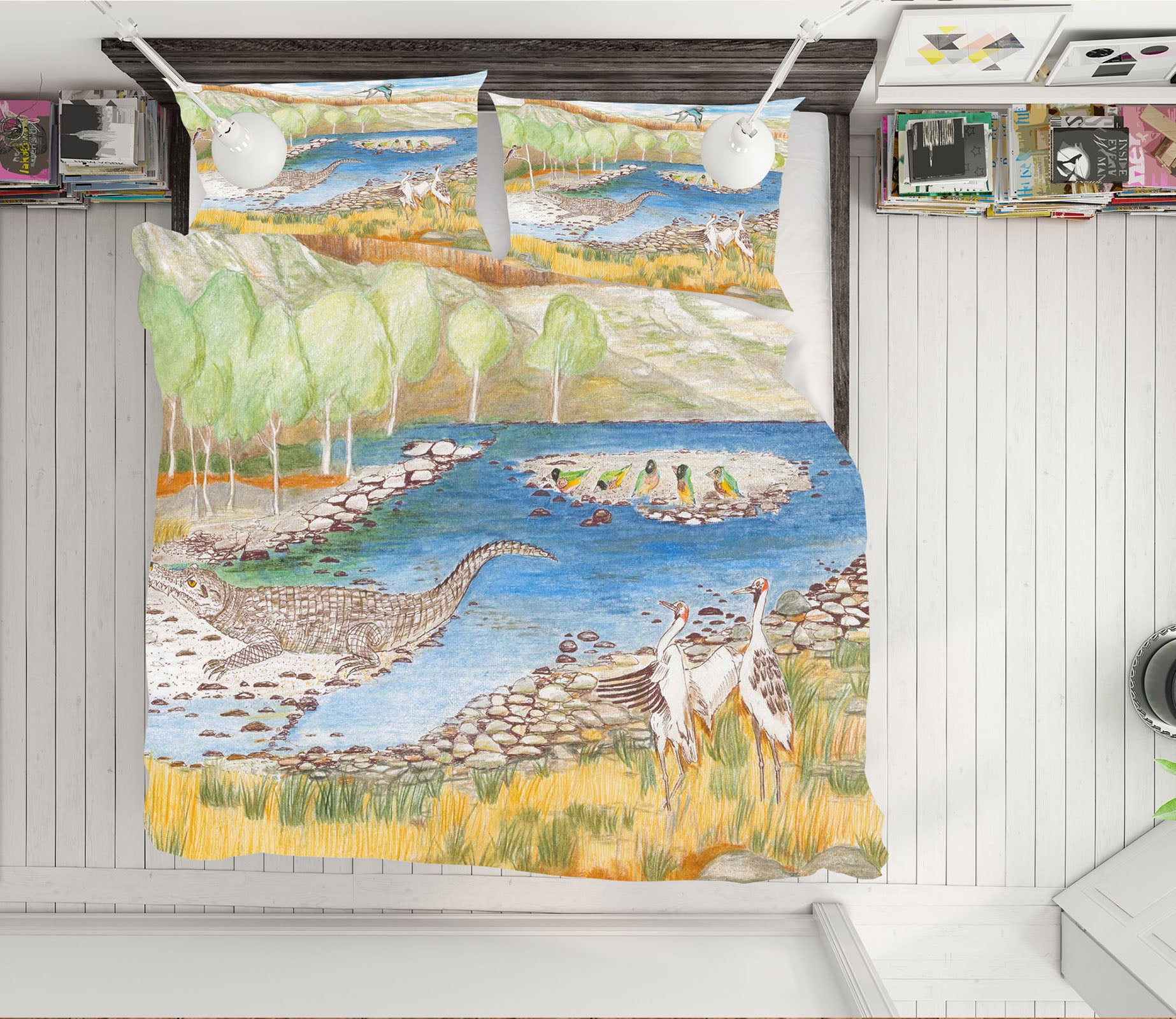 3D Park River 036 Michael Sewell Bedding Bed Pillowcases Quilt