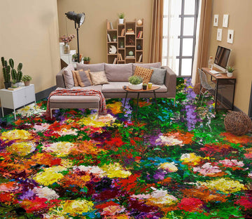 3D Oil Painting Colorful Flowers 9633 Allan P. Friedlander Floor Mural  Wallpaper Murals Self-Adhesive Removable Print Epoxy