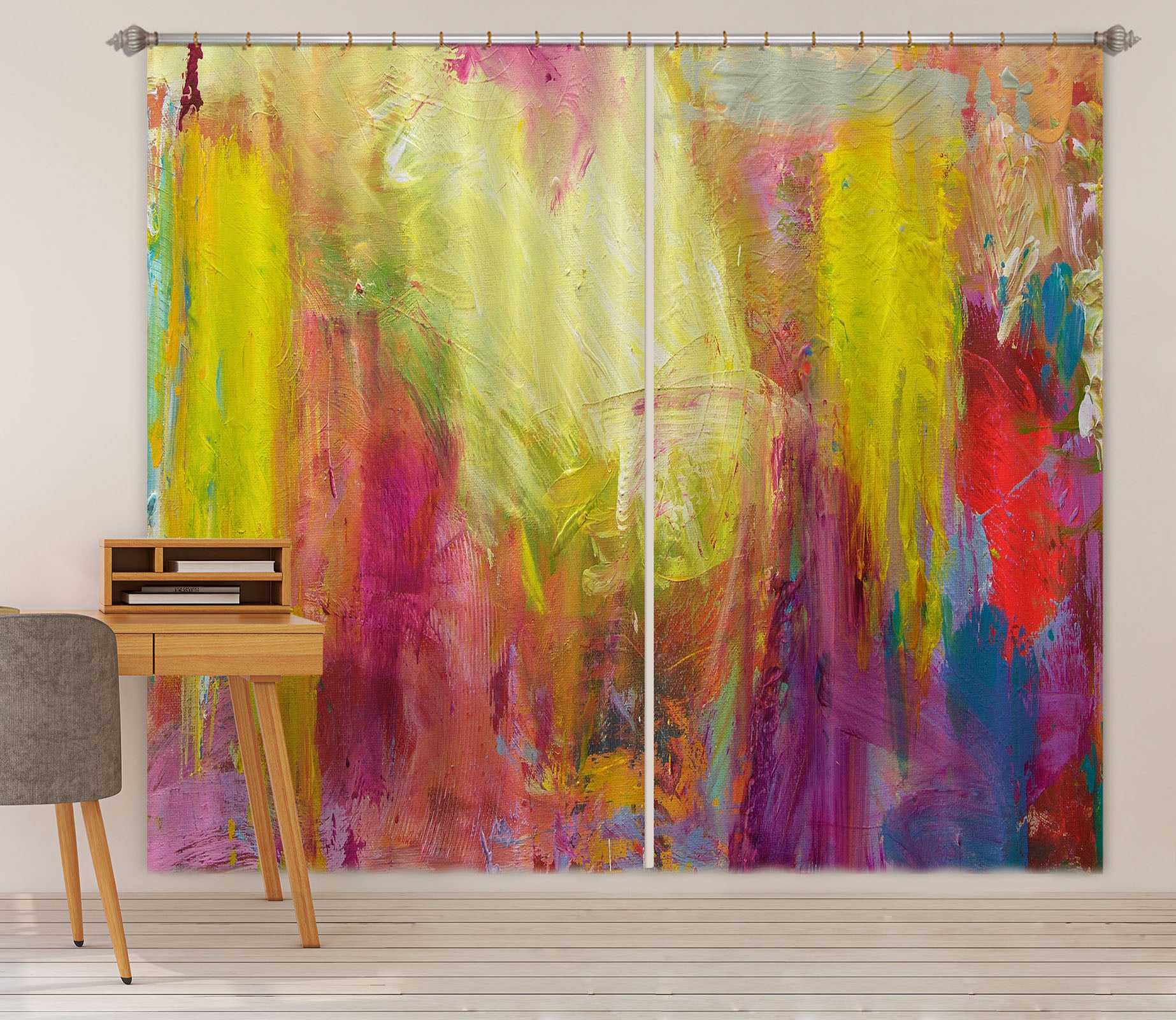 3D Vibrant Colors 107 Allan P. Friedlander Curtain Curtains Drapes